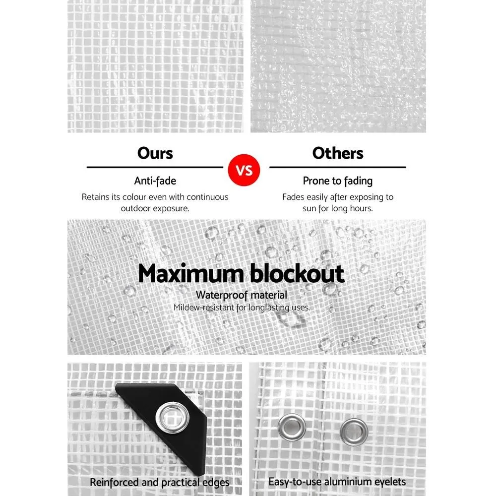 4Mx6M Tarp Heavy Duty Cover 135Gsm Clear