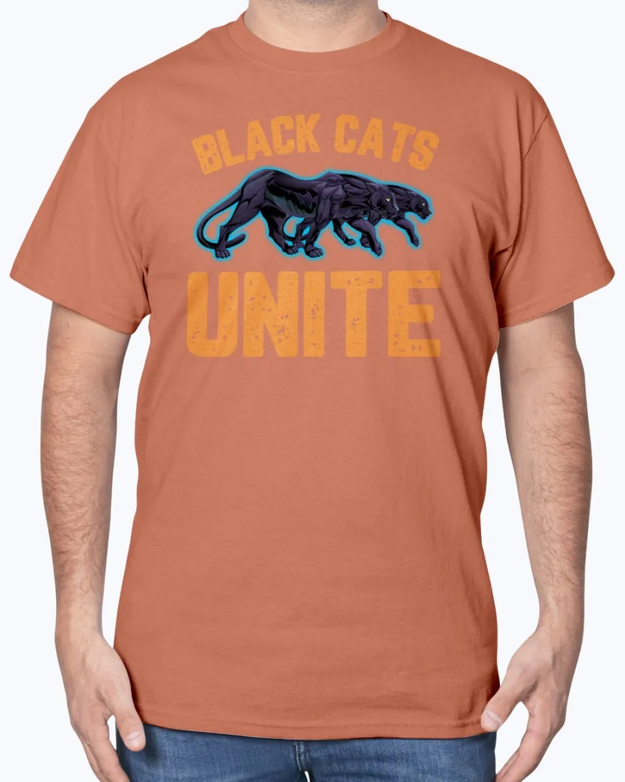 Black Cats Unite - Heavy Cotton T-Shirt (Mens)